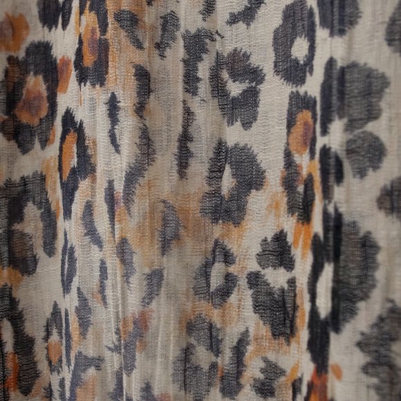 Chloé R/16 Multicolored Tawny Leopard Print Gauze Dress - Picture 9 of 13